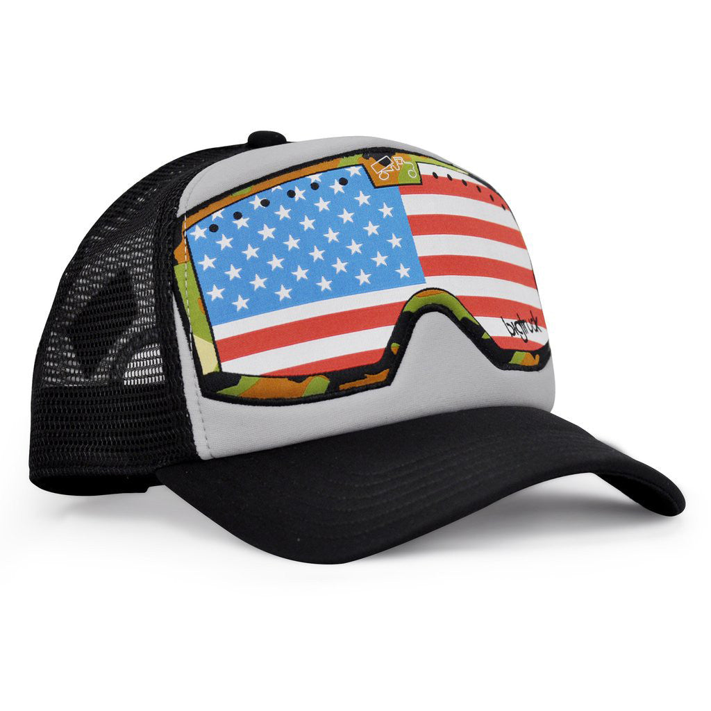 Black baseball cap with american flag deals